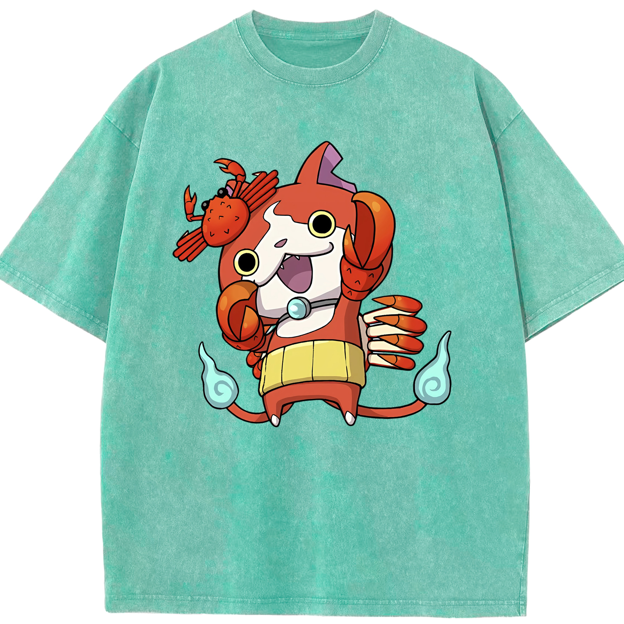 （画像用） 妖怪ウォッチ Yo-kai Watch 綿100% ヴィンテージ風 半袖Tシャツ（フロントプリント）